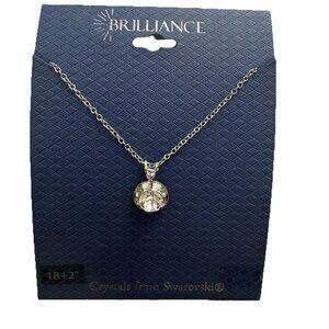 Brilliance Swarovski Crystals Adjustable Pendant Necklace 18+2 NEW Elegant